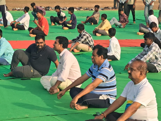 PVKN Government Degree College లో ఘనంగా యోగా కార్యక్రమం